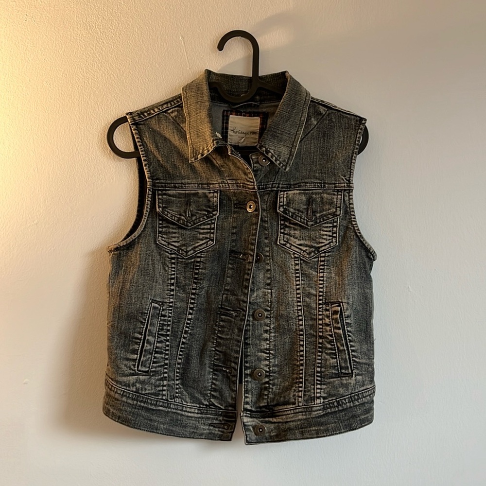 Vintage black denim vest - Heritage 1981